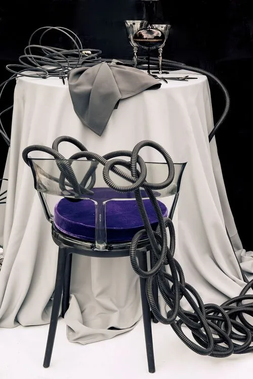 Дымчатый сет с лавандовым акцентом