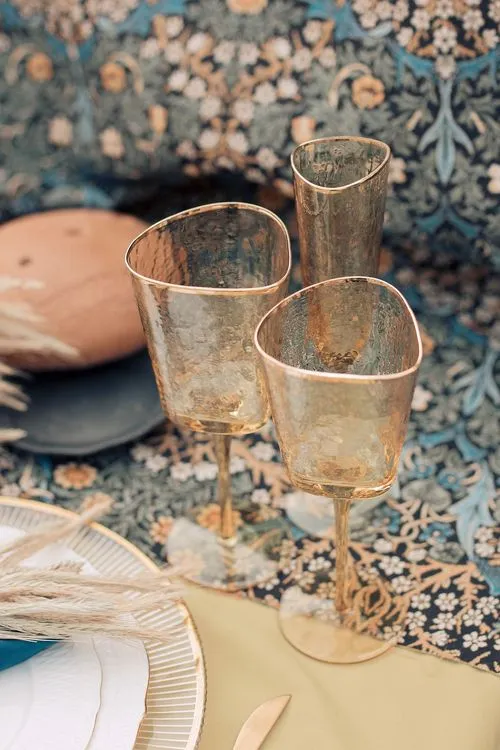 Пшеничный сет с синим акцентом